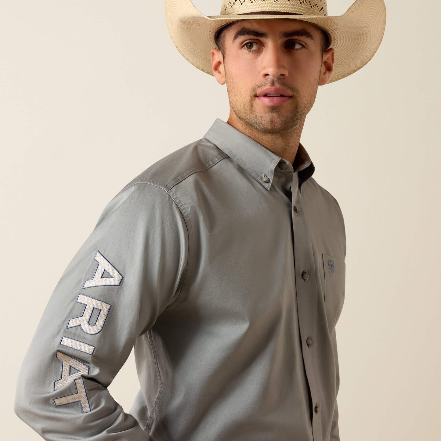 Ariat Team Logo Lightweight Twill Fitted Shirt