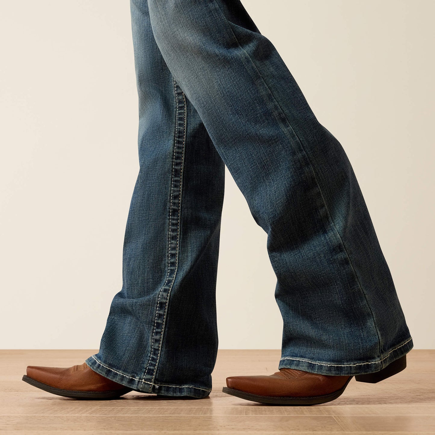 Ariat R.E.A.L. Mid Rise Stretch Whipstitch Boot Cut Jean