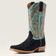 BLACK ROUGHOUT/ROARING TURQUOISE