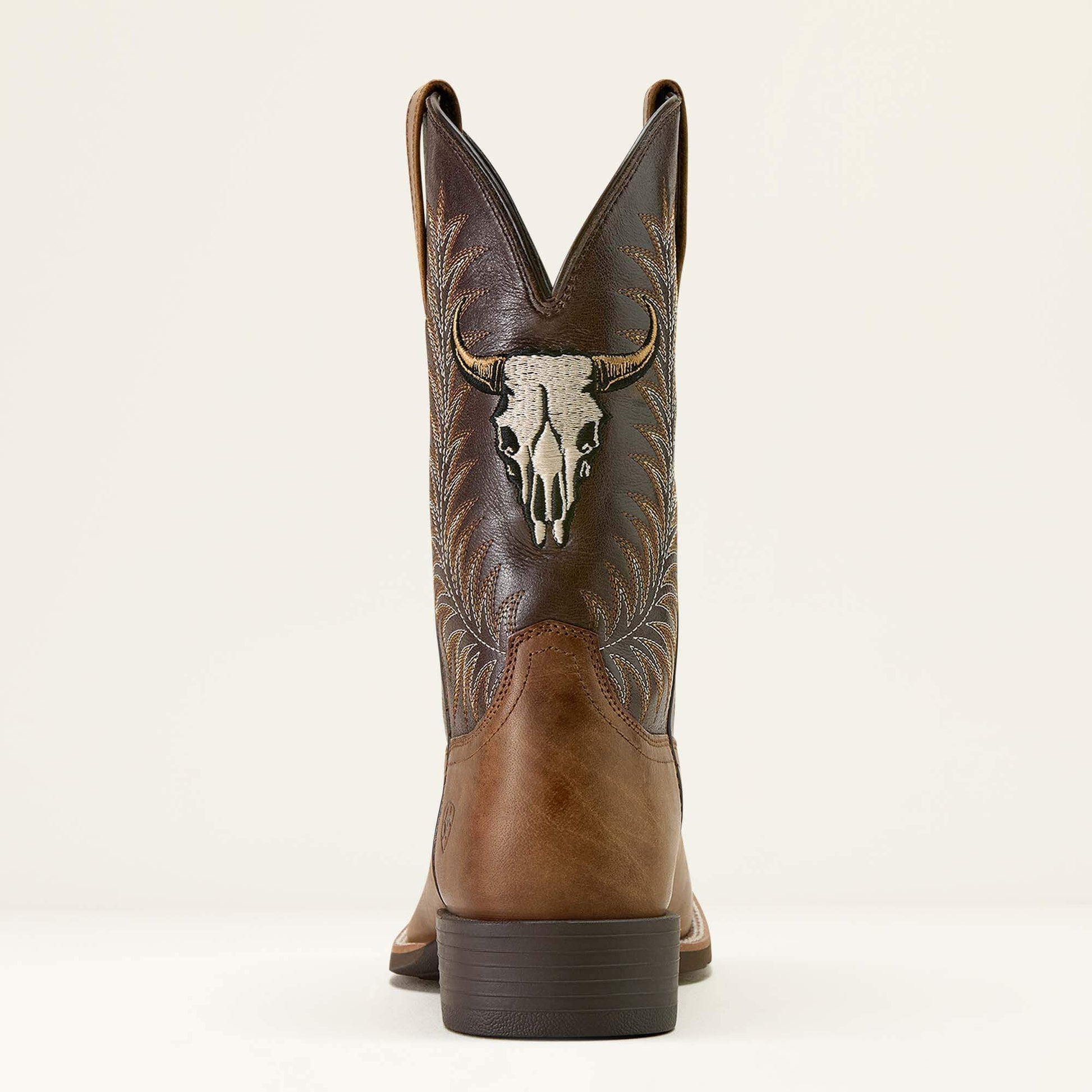 Ariat Sport Steer Skull Wide Square Toe Cowboy Boot