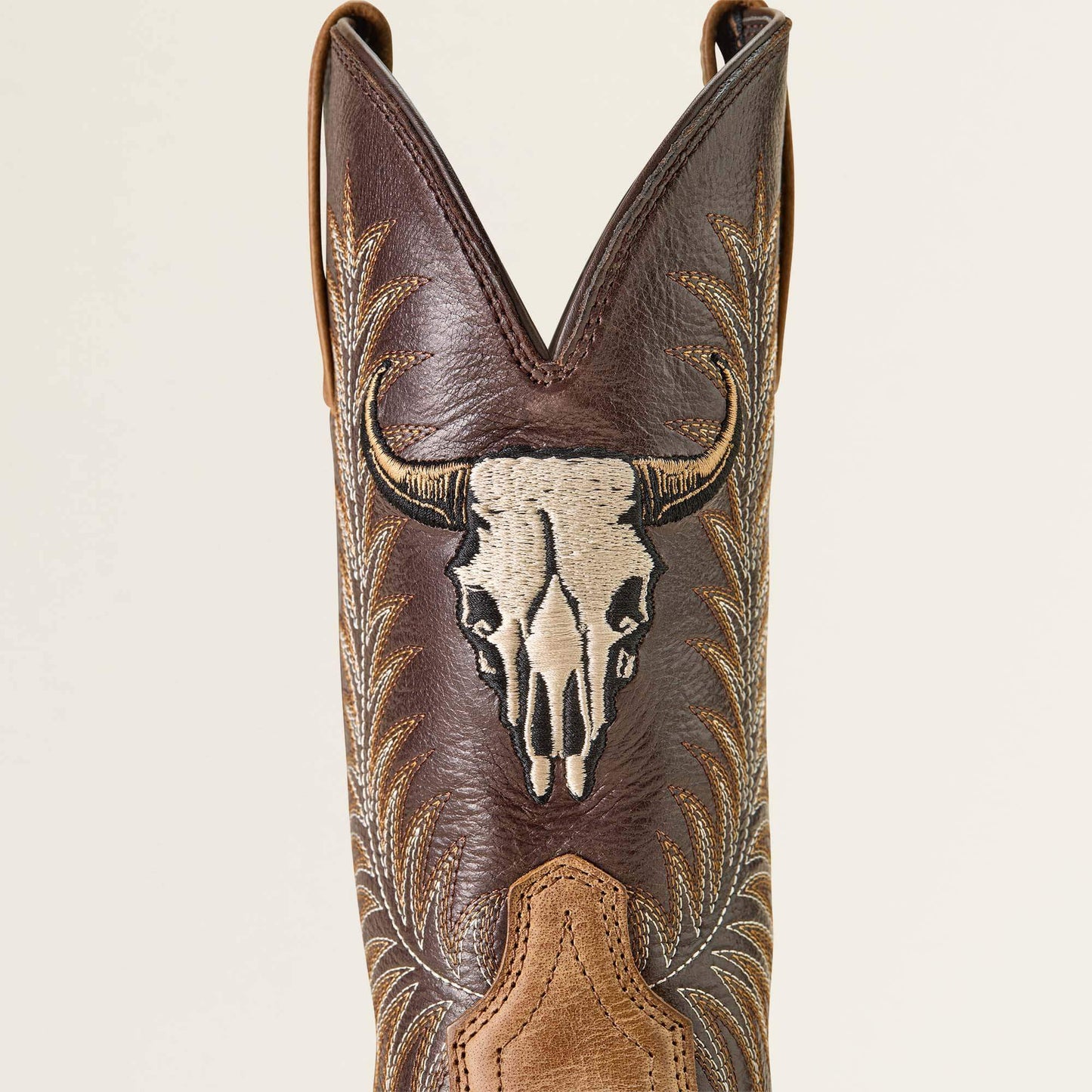 Ariat Sport Steer Skull Wide Square Toe Cowboy Boot
