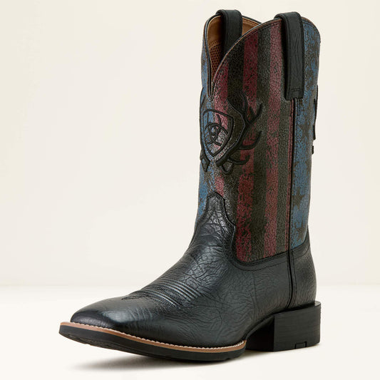 Ariat Sport Liberty Antler Wide Square Toe Cowboy Boot