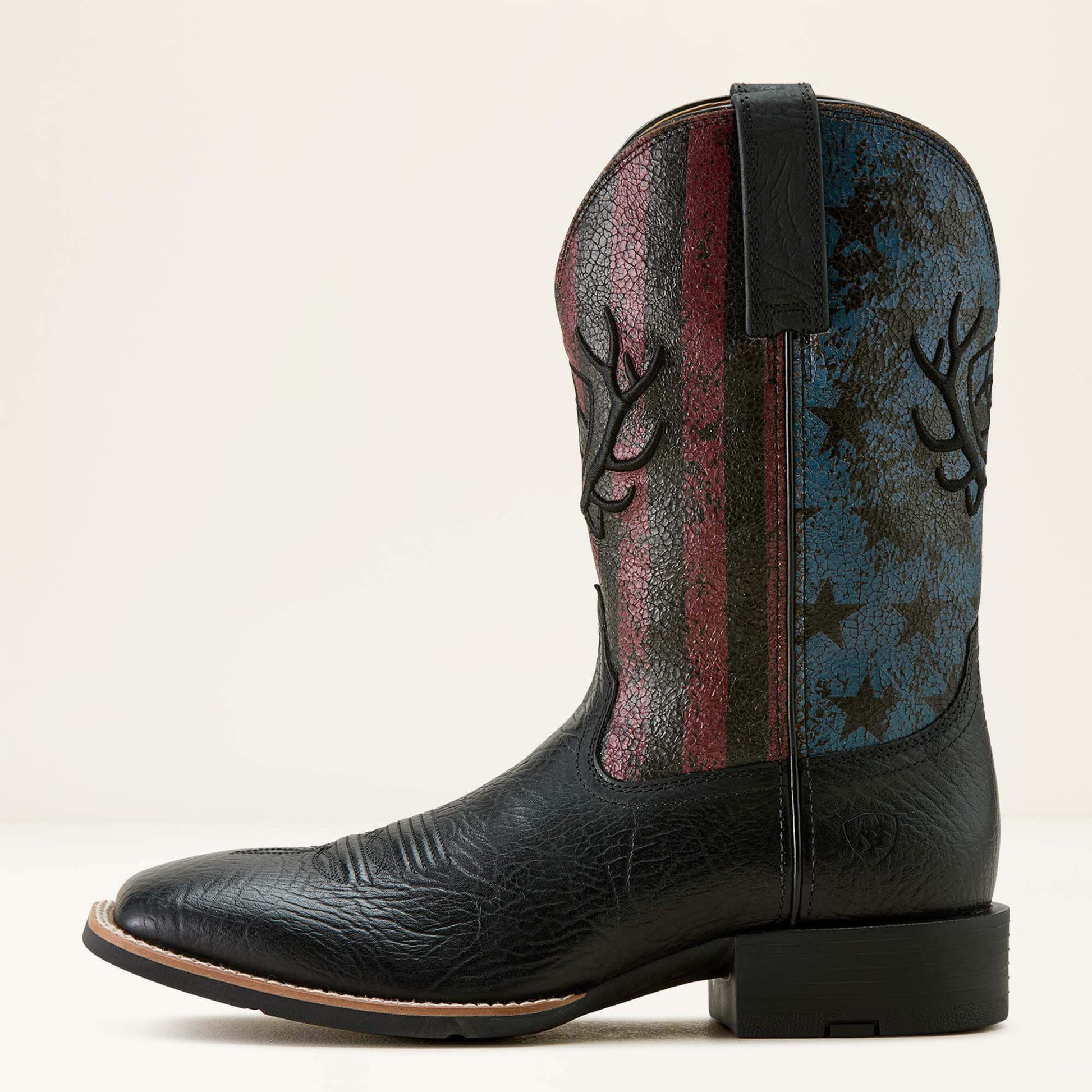 Ariat Sport Liberty Antler Wide Square Toe Cowboy Boot