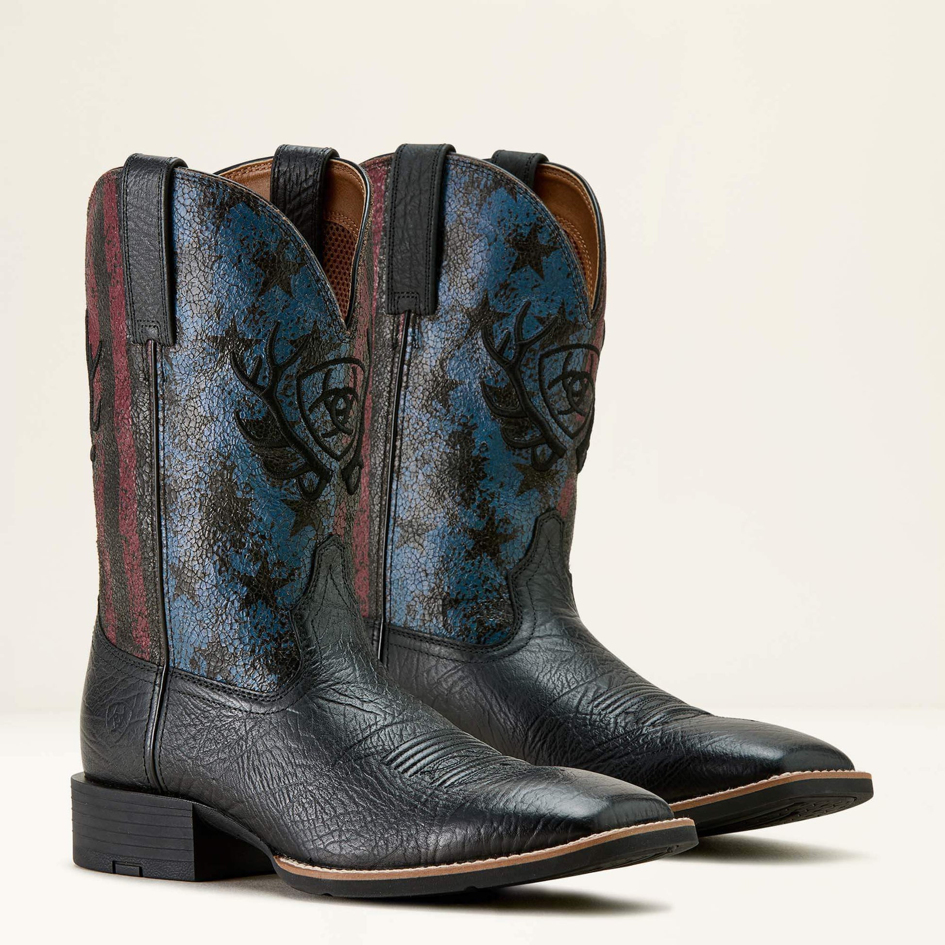 Ariat Sport Liberty Antler Wide Square Toe Cowboy Boot