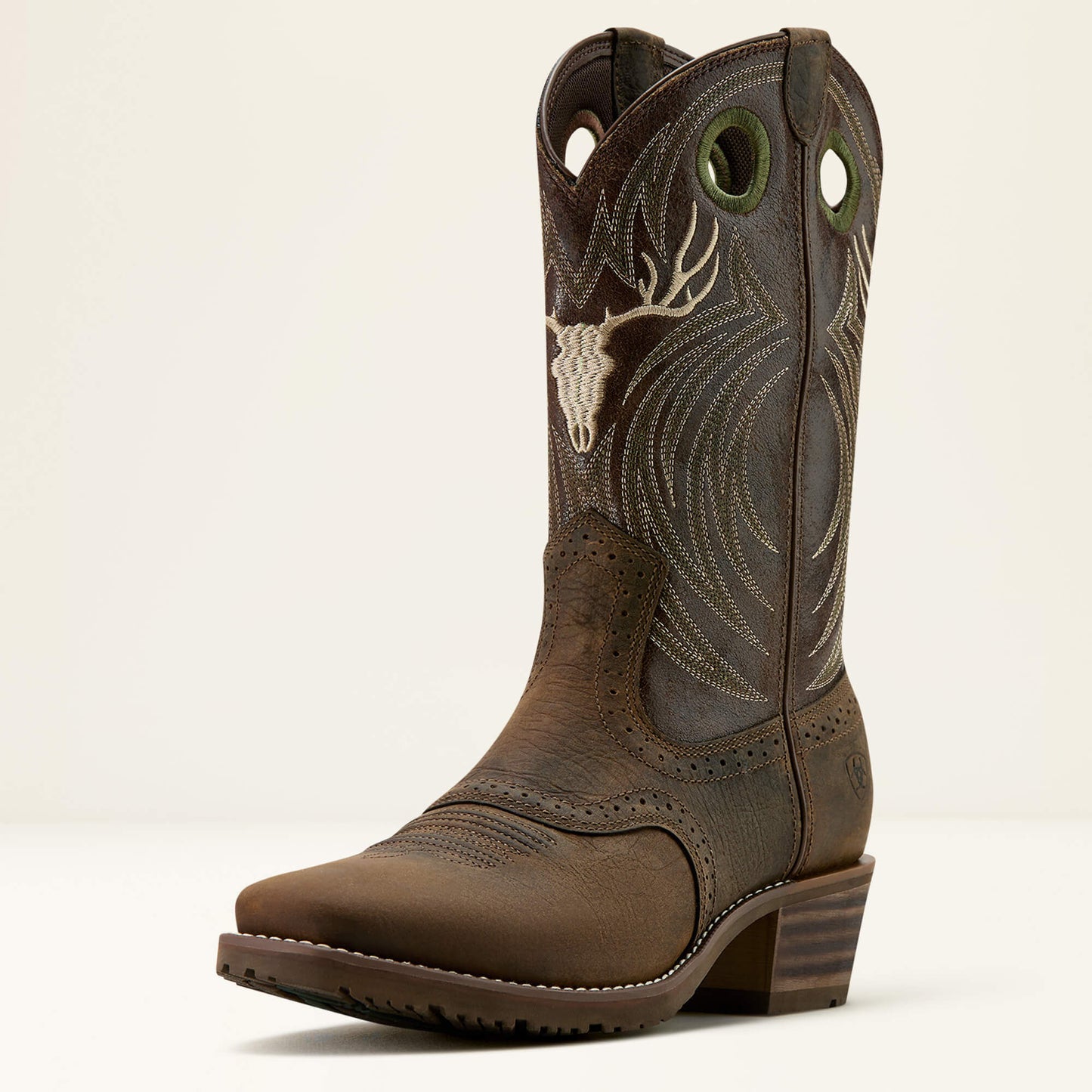 Ariat Hybrid Roughstock Antler Cowboy Boot