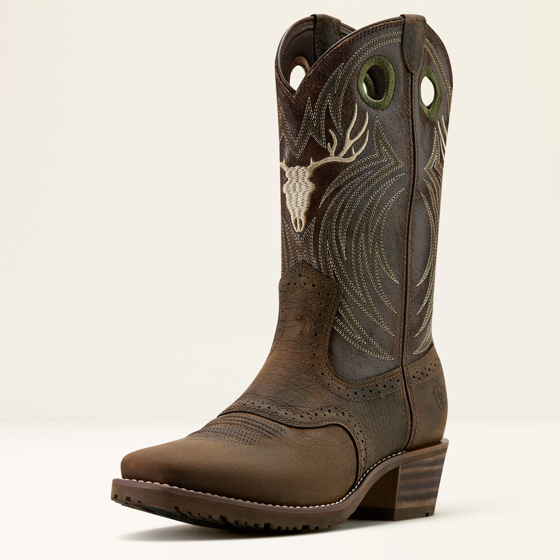 Ariat Hybrid Roughstock Antler Cowboy Boot
