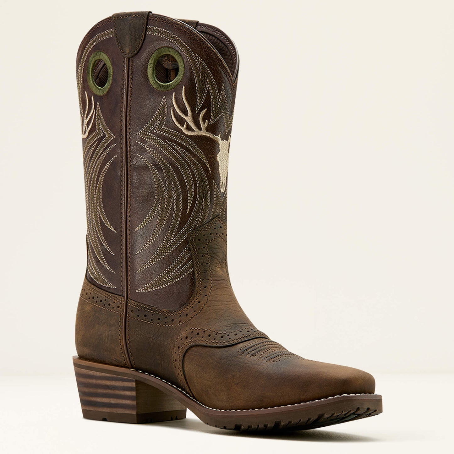 Ariat Hybrid Roughstock Antler Cowboy Boot