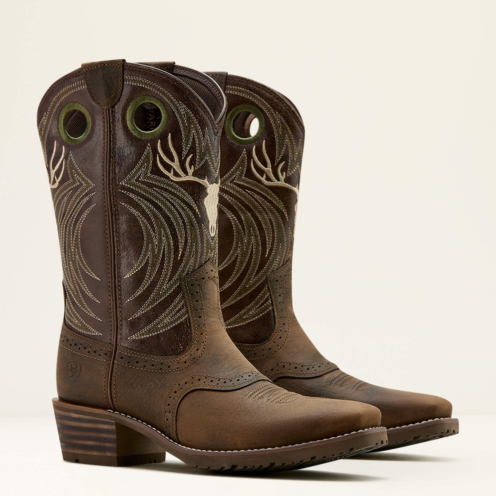 Ariat Hybrid Roughstock Antler Cowboy Boot
