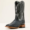 BLACK FULL QUILL OSTRICH/SILVER METALLIC