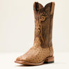 HONEY TAN FULL QUILL OSTRICH/CHESTNUT BR
