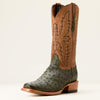 OLIVE FULL QUILL OSTRICH/WINDSOR TAN