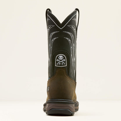 Ariat WorkHog XT Bolt Skull Waterproof Wide Square Toe Carbon Toe Work Boot