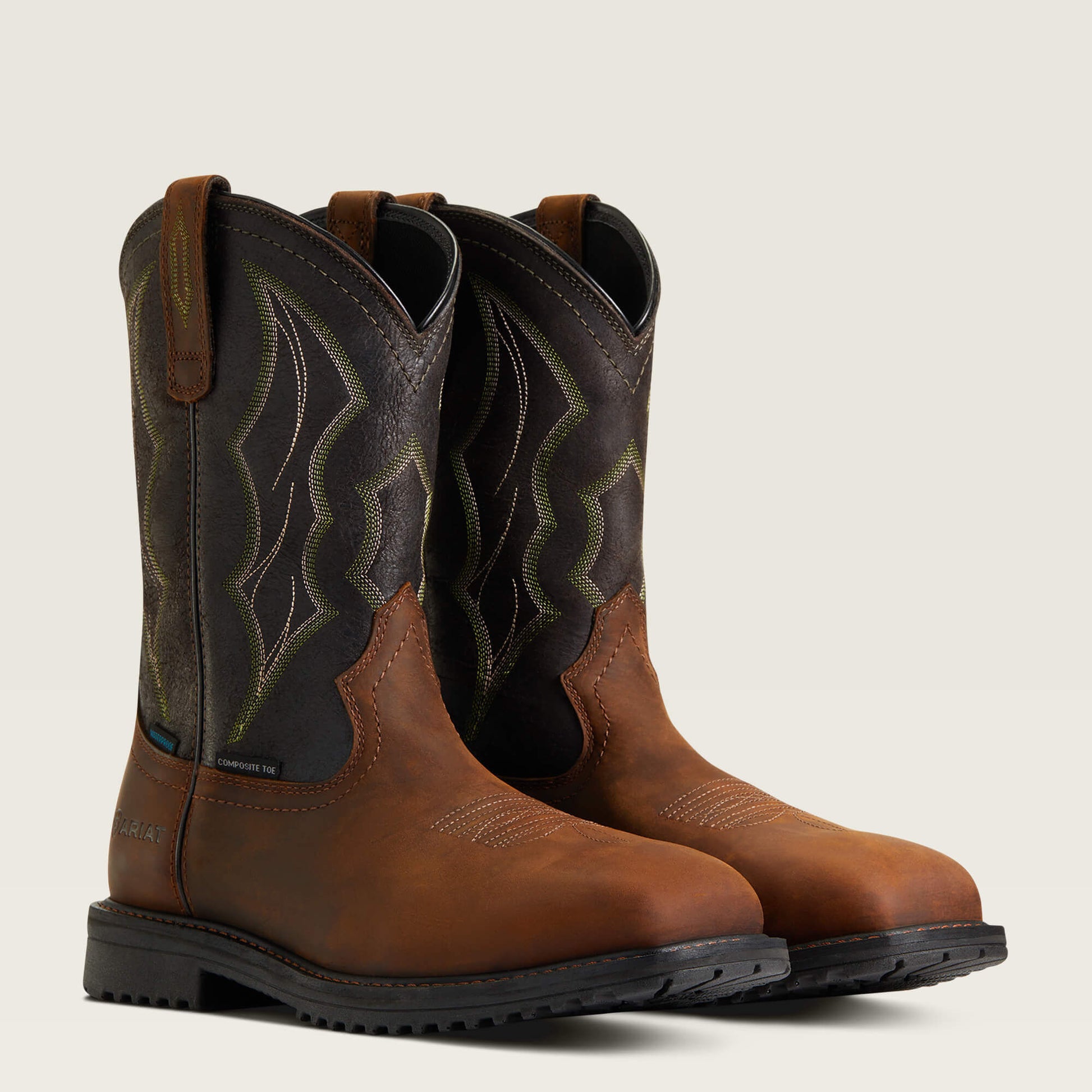 Ariat RigTek Wide Square Toe Waterproof Composite Toe Work Boot