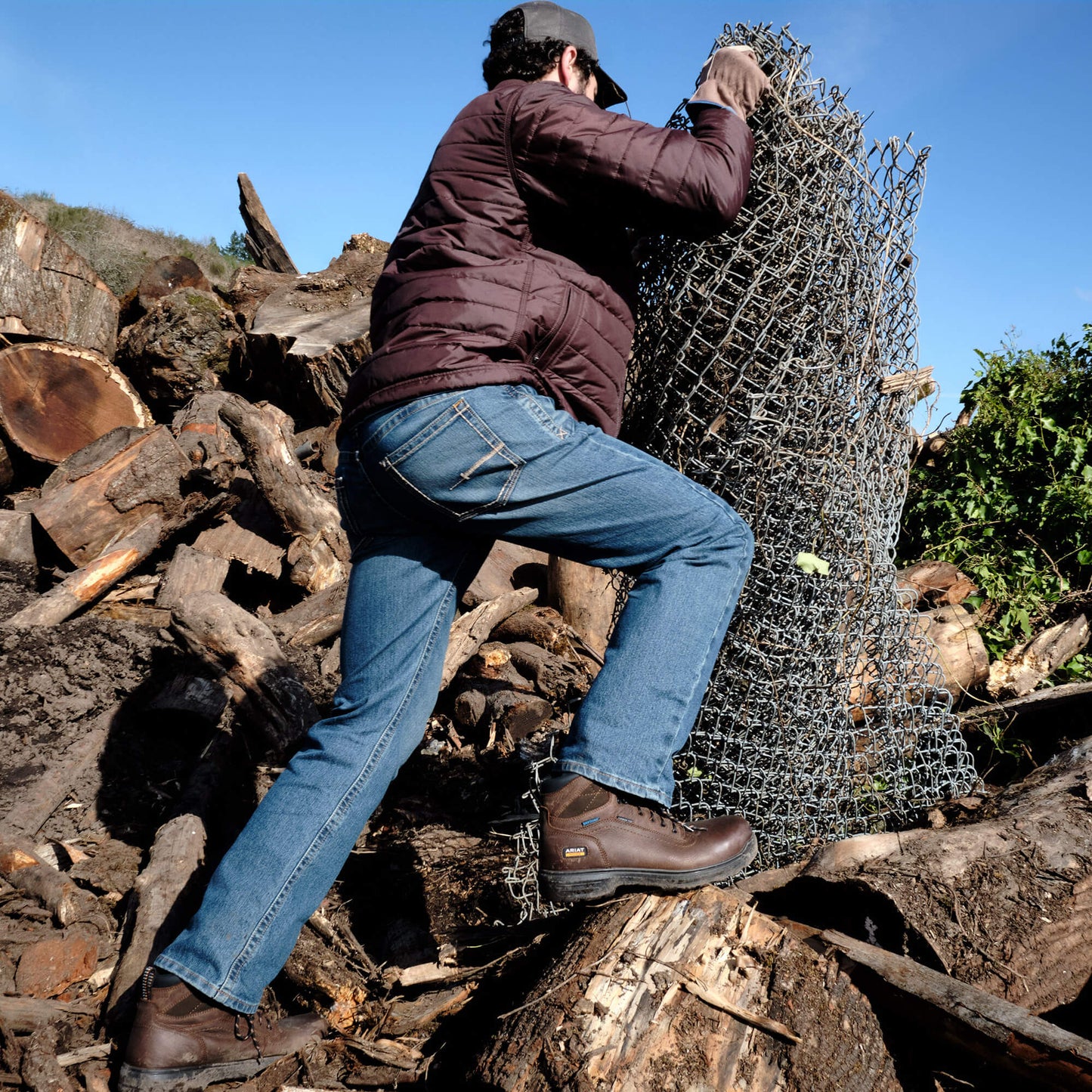 Ariat Men's Slim Fit Work Pants - Rebar Denim