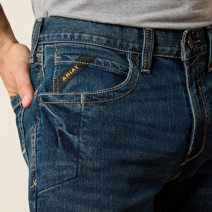 Ariat Men's Low Rise, Bootcut Work Pants - Rebar Denim