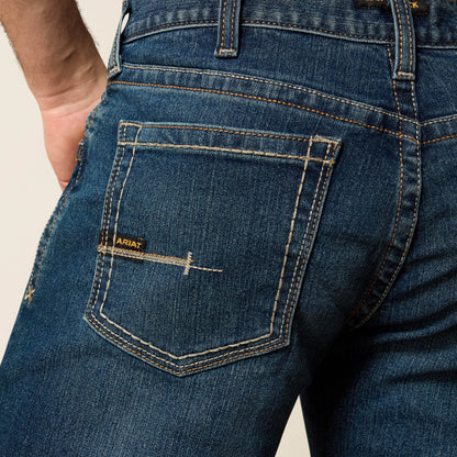 Ariat Men's Low Rise, Bootcut Work Pants - Rebar Denim