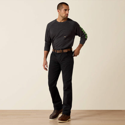Ariat Rebar M5 Straight DuraStretch Washed Twill Dungaree Straight Leg Pant