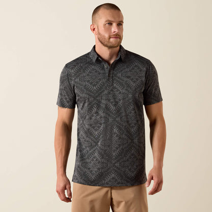 Ariat Jacquard Printed Fitted Polo