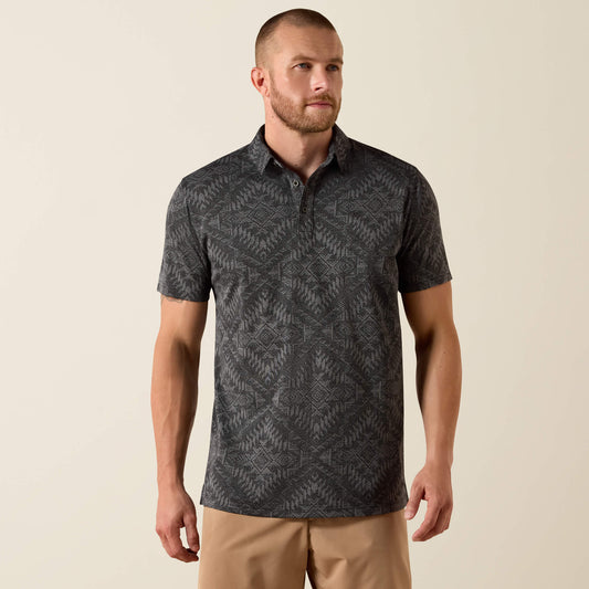Ariat Jacquard Printed Fitted Polo