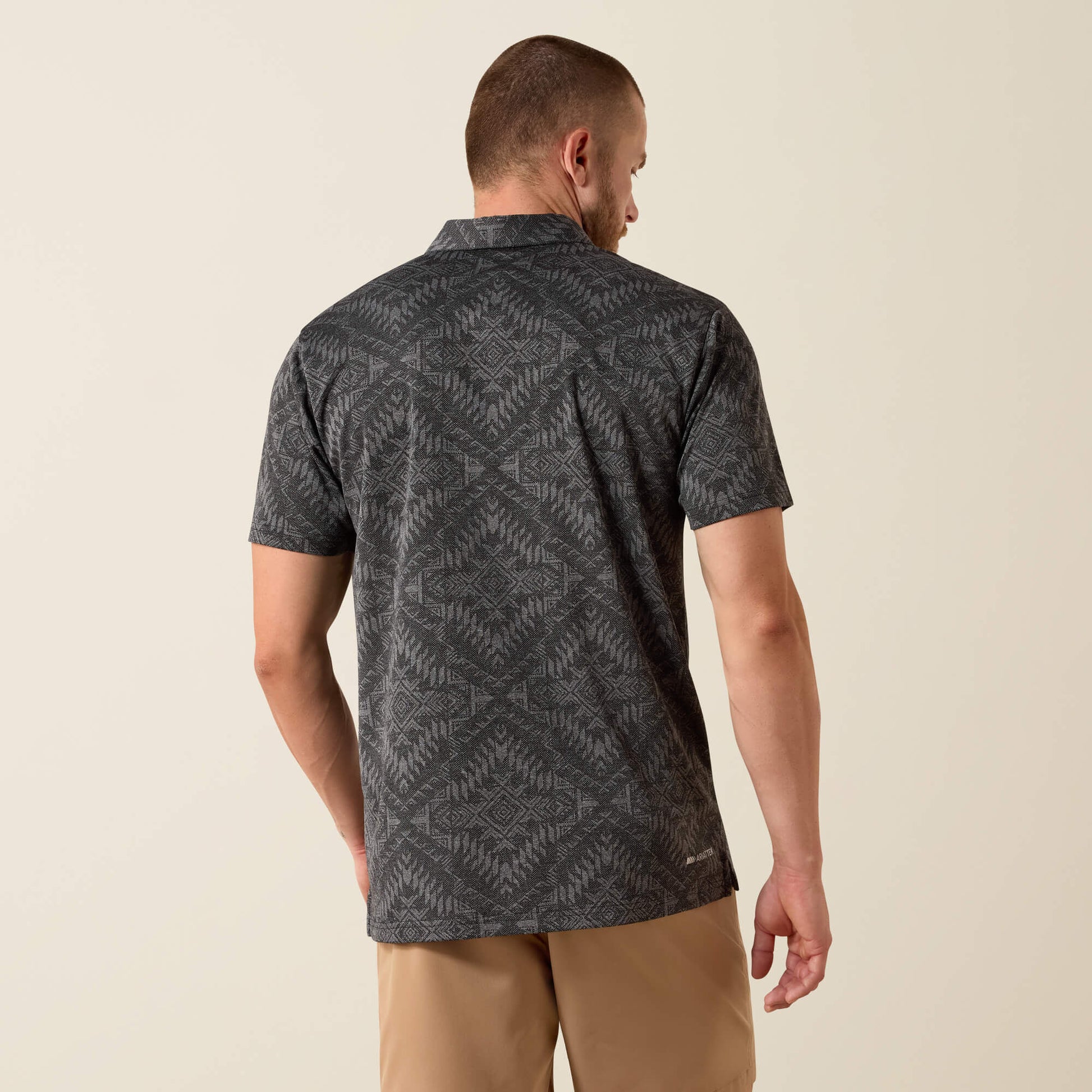 Ariat Jacquard Printed Fitted Polo