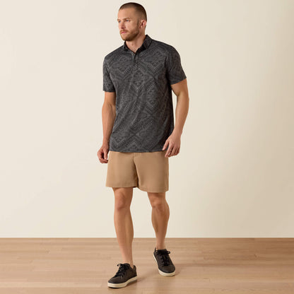 Ariat Jacquard Printed Fitted Polo