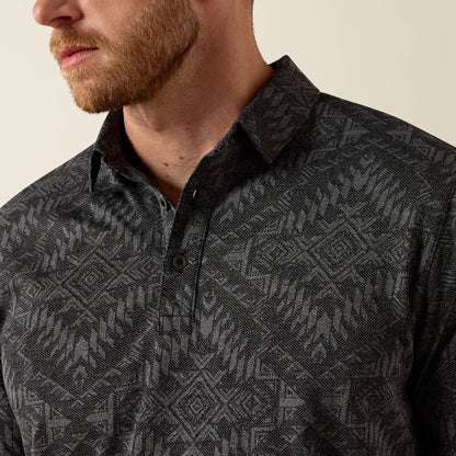 Ariat Jacquard Printed Fitted Polo