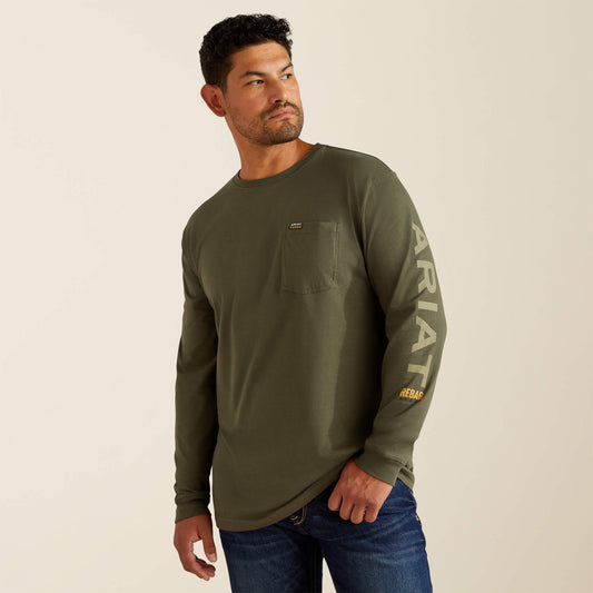 Ariat Rebar Cotton Strong Standard Logo Pocket T-Shirt