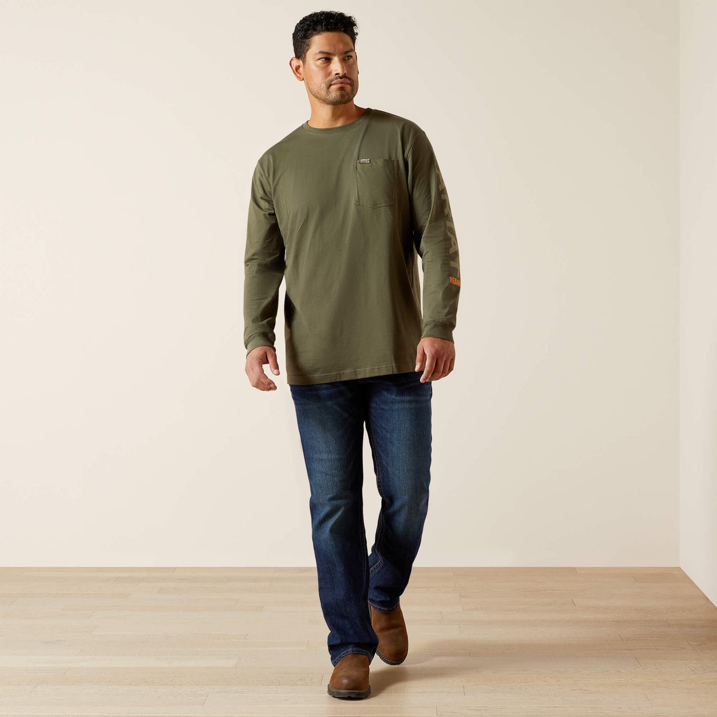 Ariat Rebar Cotton Strong Standard Logo Pocket T-Shirt