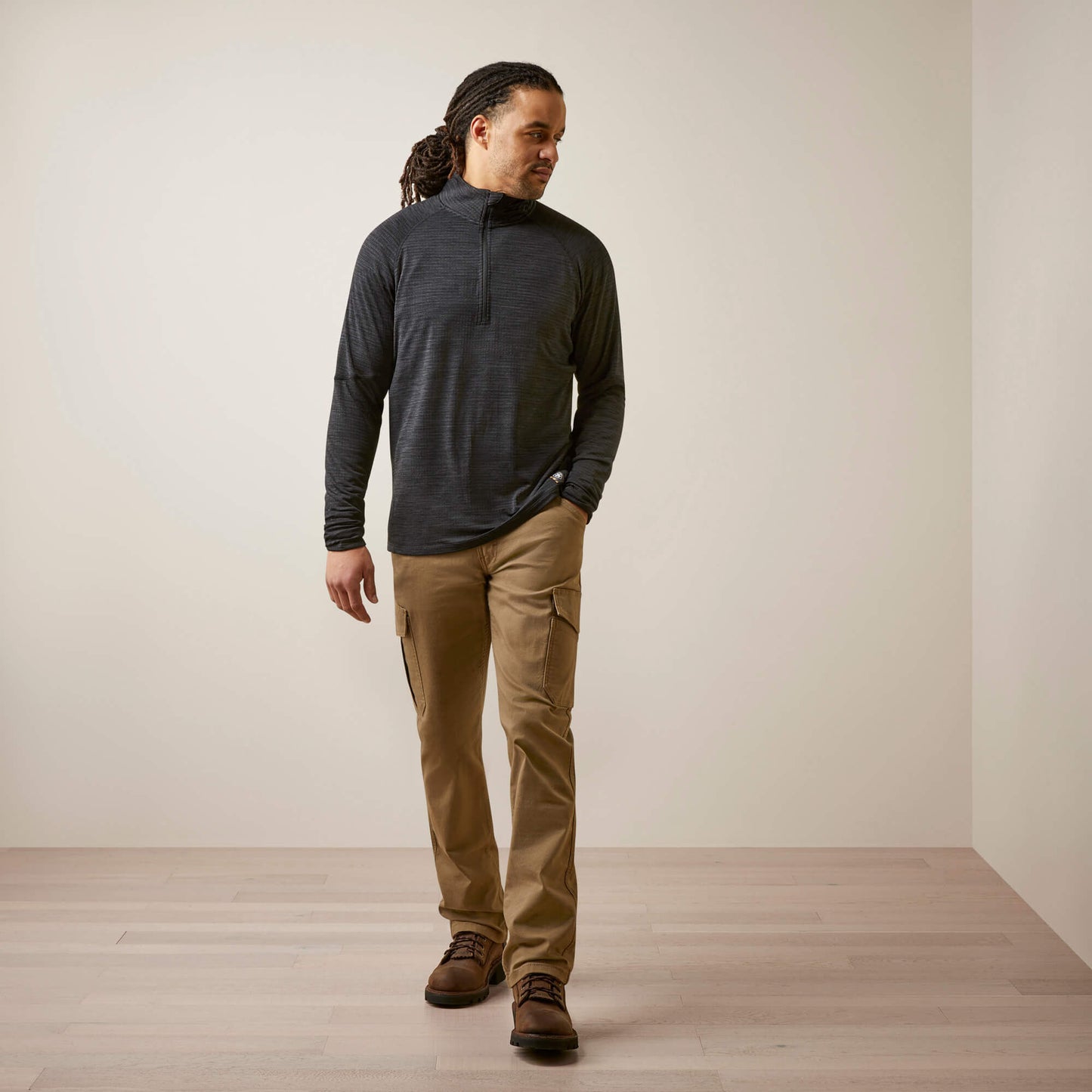 Ariat Rebar Gridwork Baselayer 1/4 Zip T-Shirt