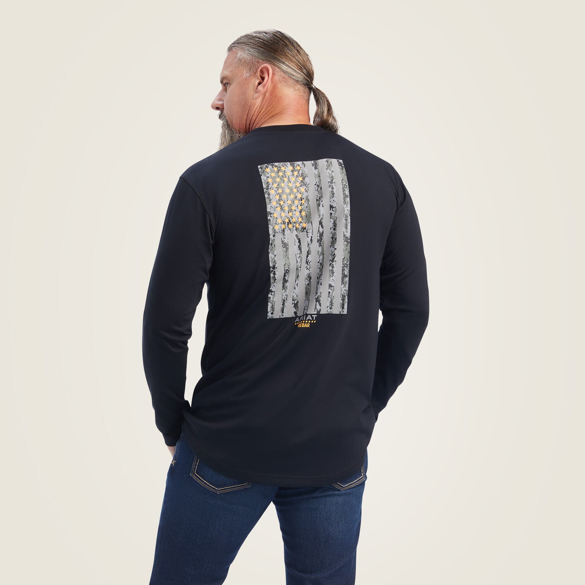 Ariat Rebar Workman Reflective Flag Graphic T-Shirt