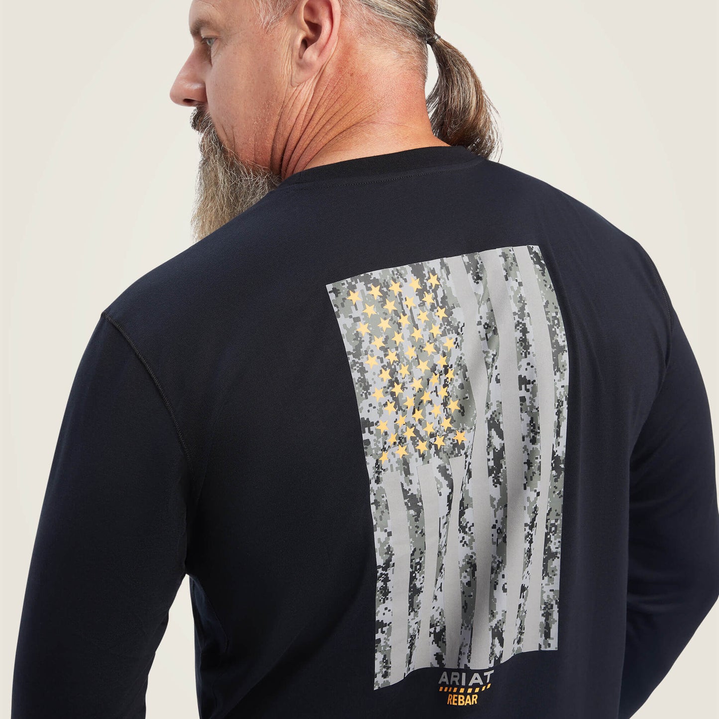 Ariat Rebar Workman Reflective Flag Graphic T-Shirt