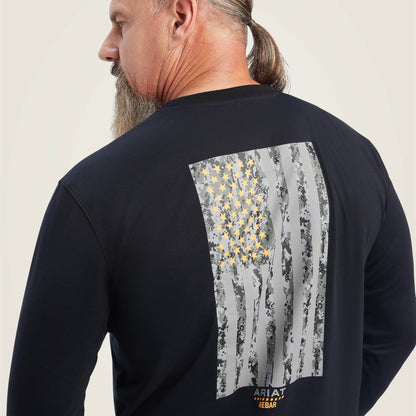 Ariat Rebar Workman Reflective Flag Graphic T-Shirt