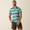 ICED AQUA HEATHER SERAPE PRINT