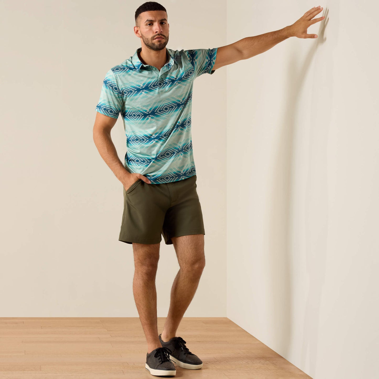 Ariat All Over Print Heathered Classic Fit Polo