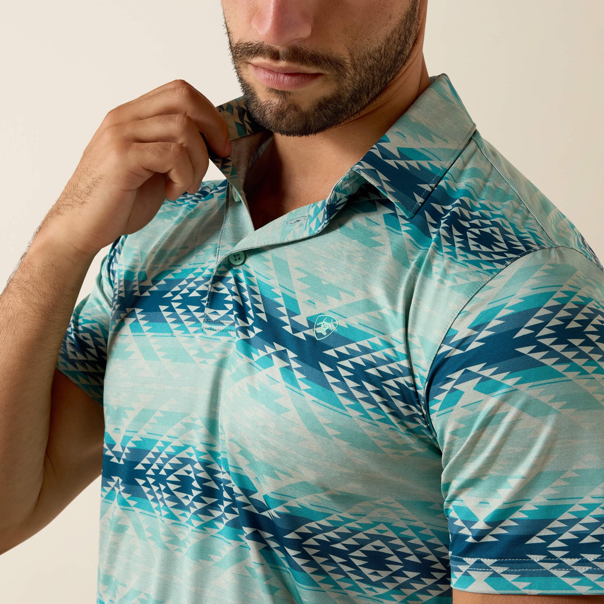 Ariat All Over Print Heathered Classic Fit Polo