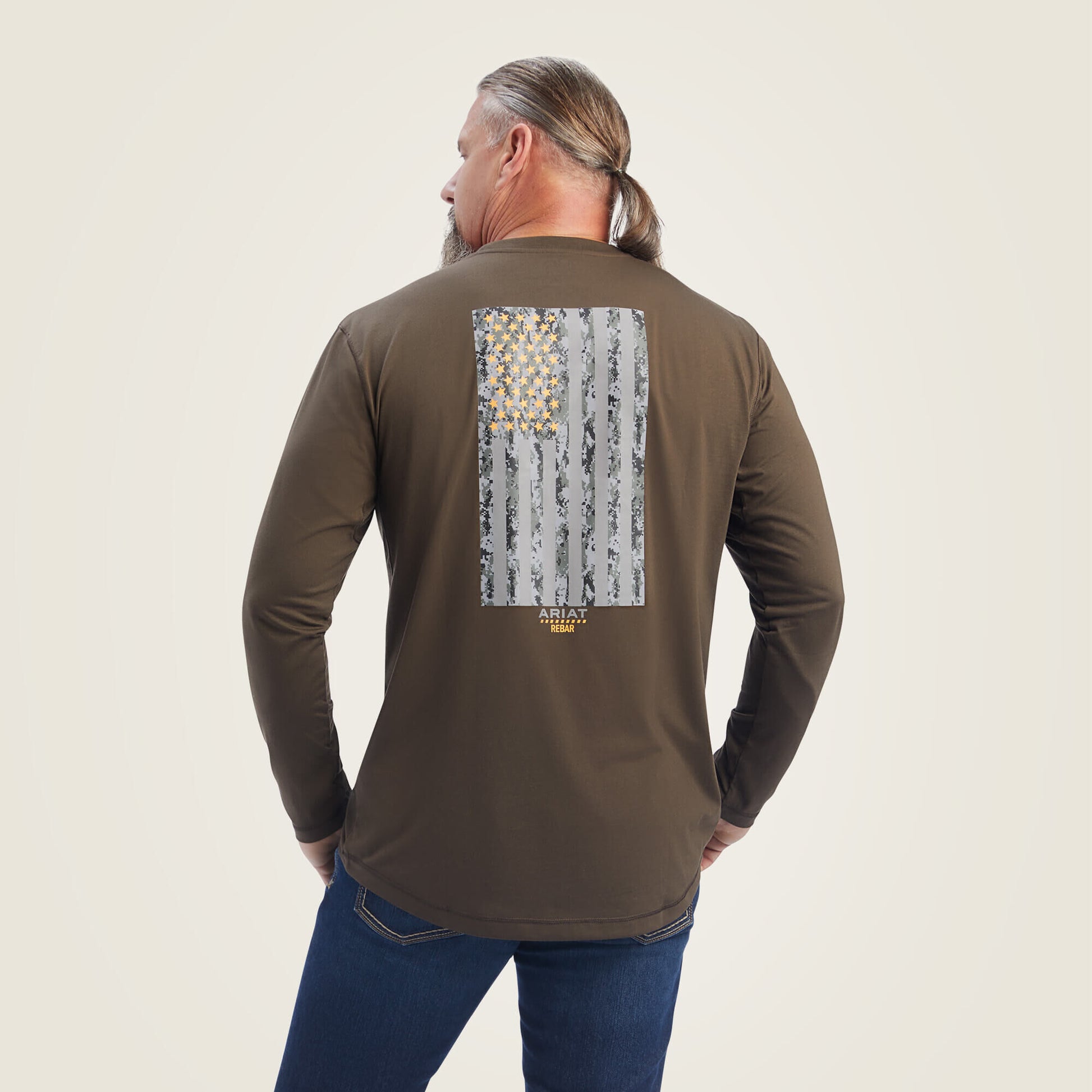 Ariat Rebar Workman Reflective Flag Graphic T-Shirt