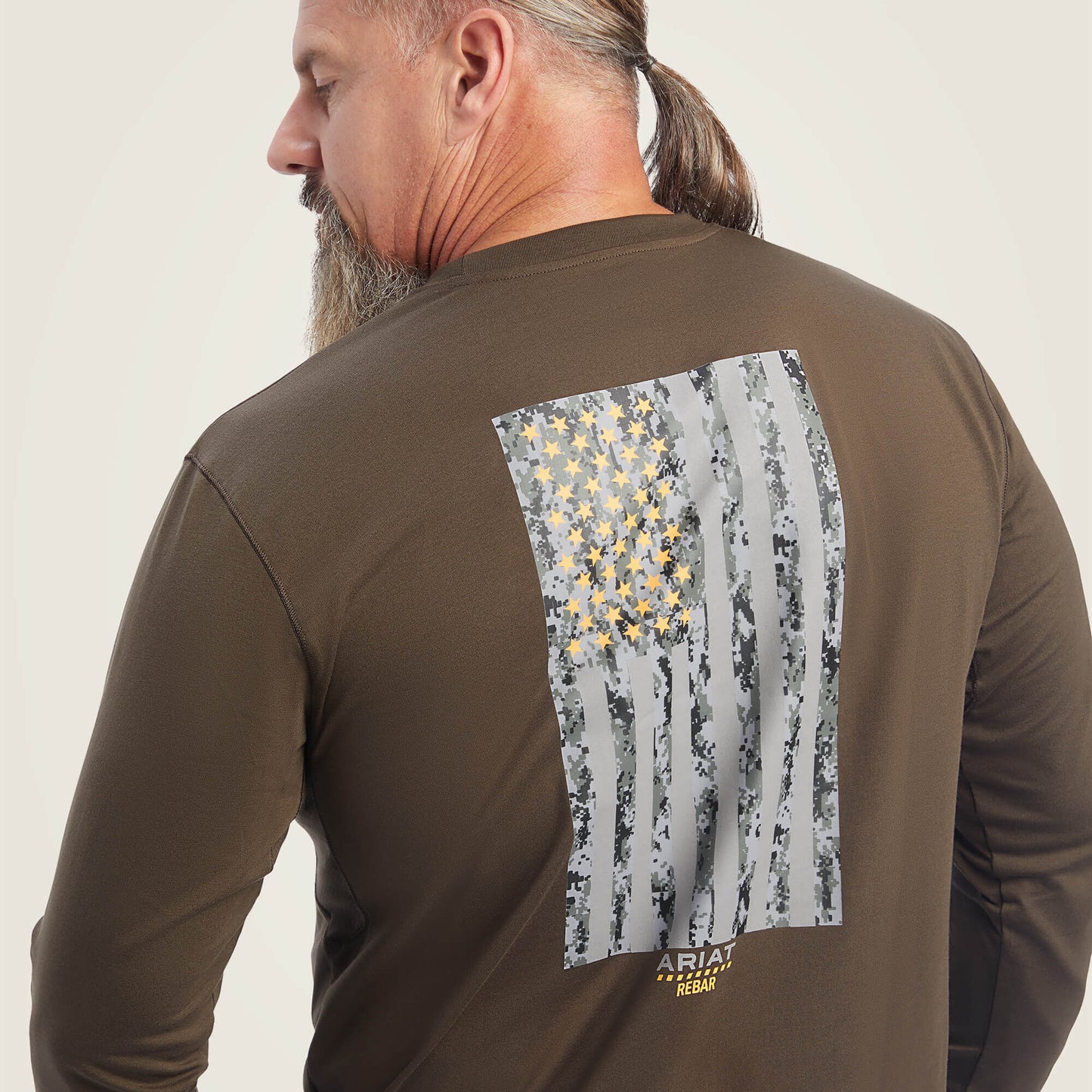 Ariat Rebar Workman Reflective Flag Graphic T-Shirt