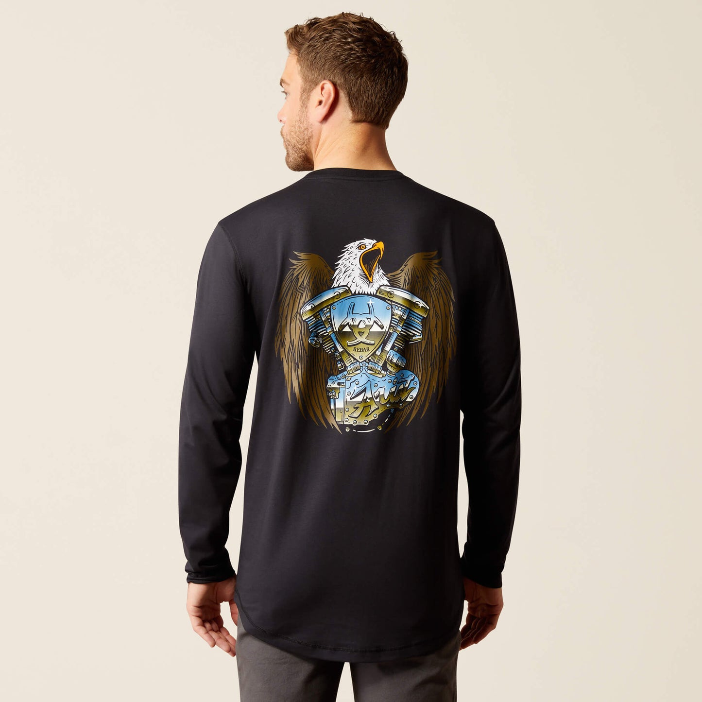 Ariat Rebar Workman Chrome Moto Eagle T-Shirt