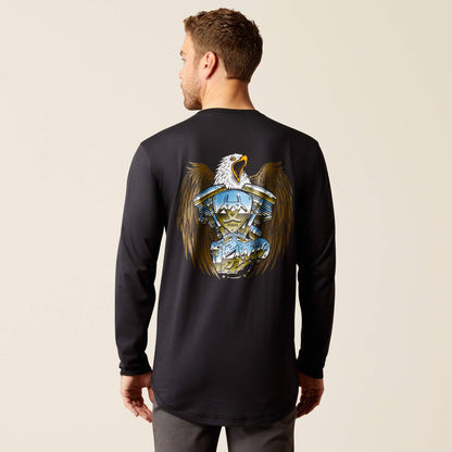 Ariat Rebar Workman Chrome Moto Eagle T-Shirt