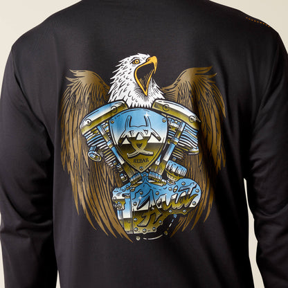 Ariat Rebar Workman Chrome Moto Eagle T-Shirt