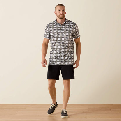 Ariat All Over Print Fitted Polo