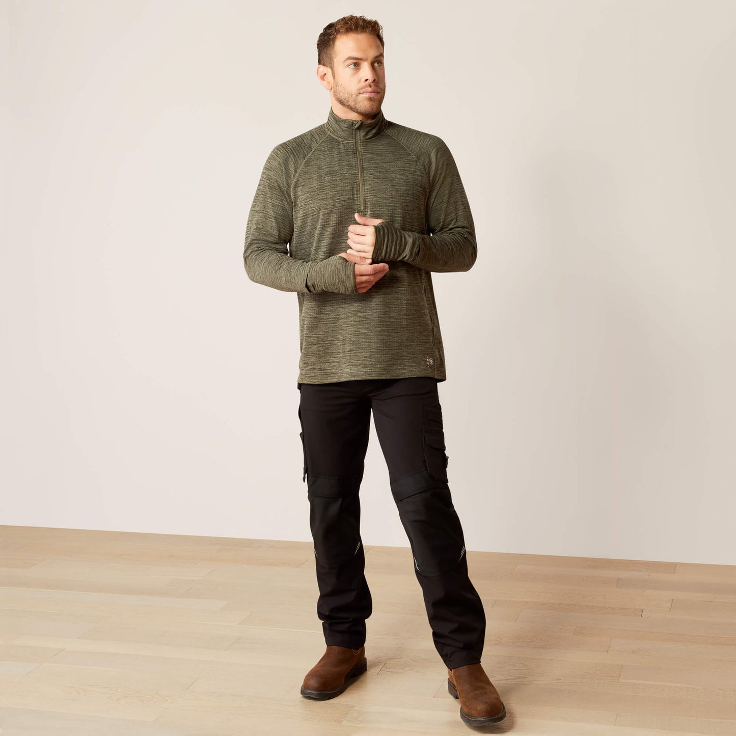 Ariat Rebar Gridwork Baselayer 1/4 Zip T-Shirt