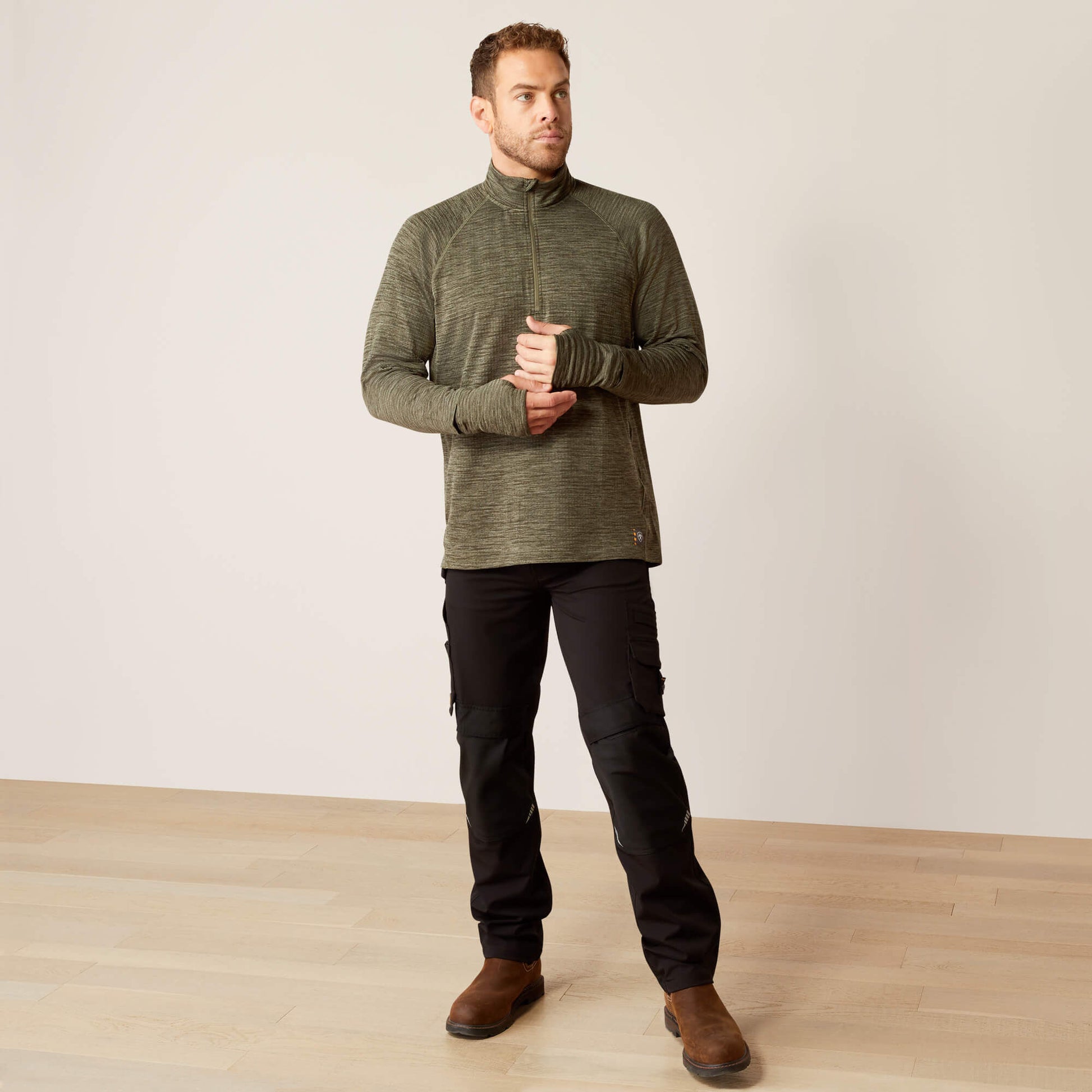 Ariat Rebar Gridwork Baselayer 1/4 Zip T-Shirt