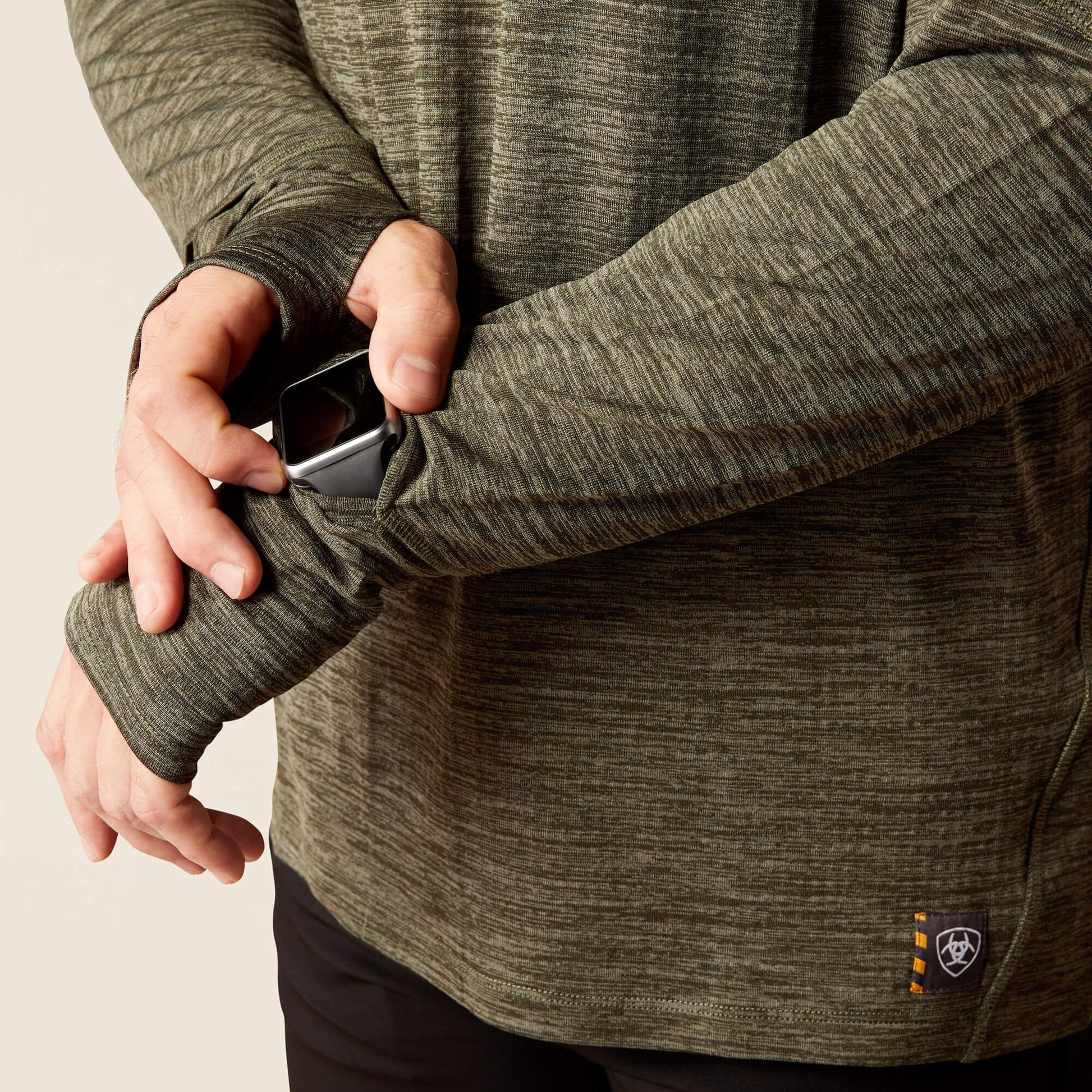 Ariat Rebar Gridwork Baselayer 1/4 Zip T-Shirt
