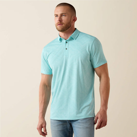 Ariat Jacquard Printed Fitted Polo