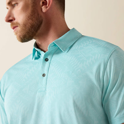 Ariat Jacquard Printed Fitted Polo