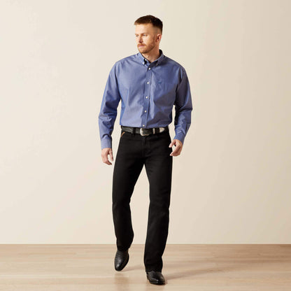 Ariat Wrinkle Free Solid Pinpoint Oxford Classic Fit Shirt