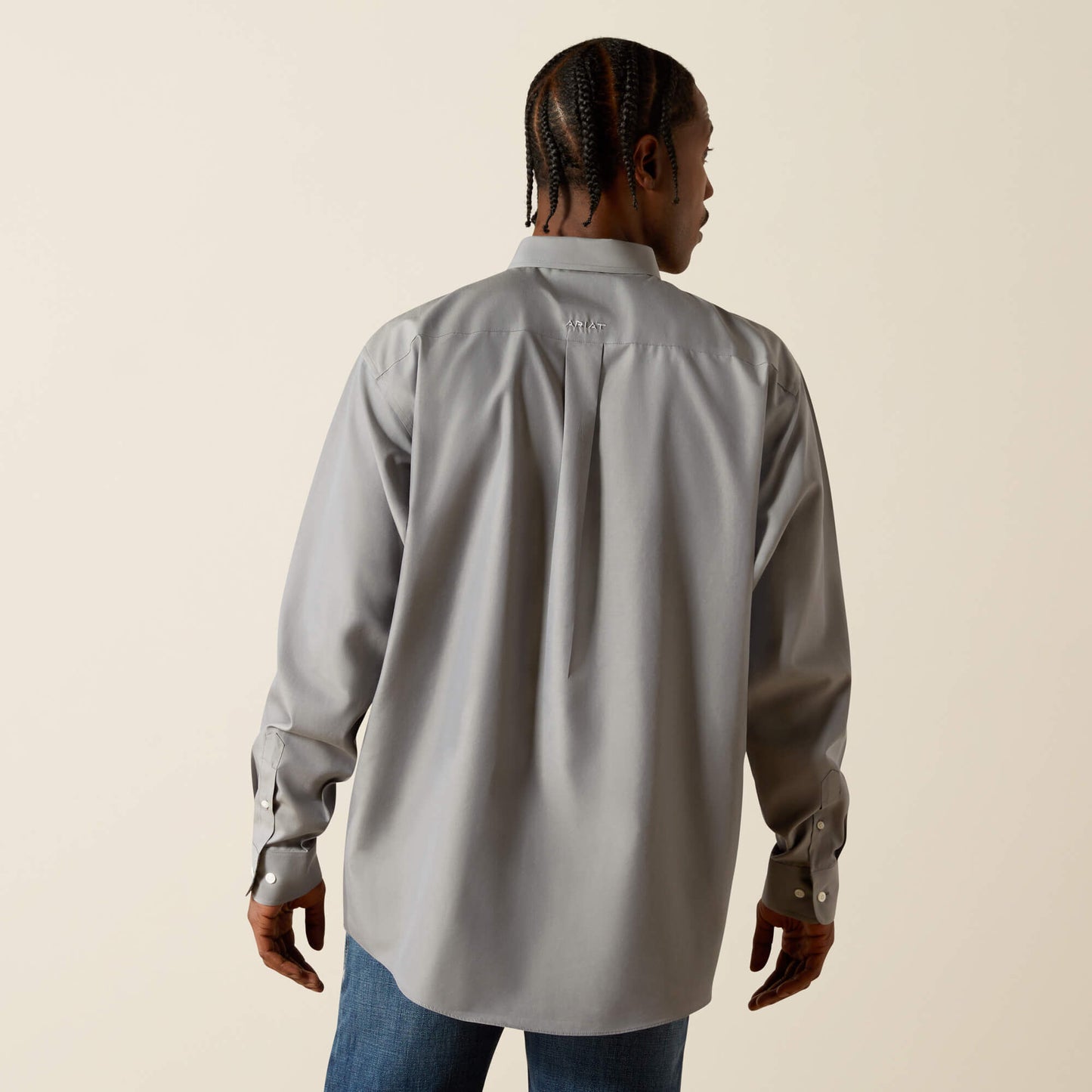 Ariat Wrinkle Free Solid Pinpoint Oxford Classic Fit Shirt