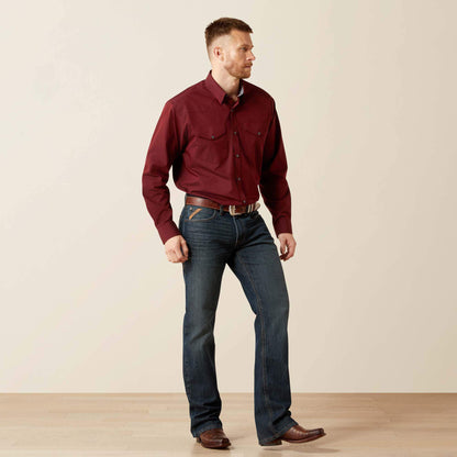 Ariat Wrinkle Free Pinpoint Oxford Classic Fit Snap Shirt