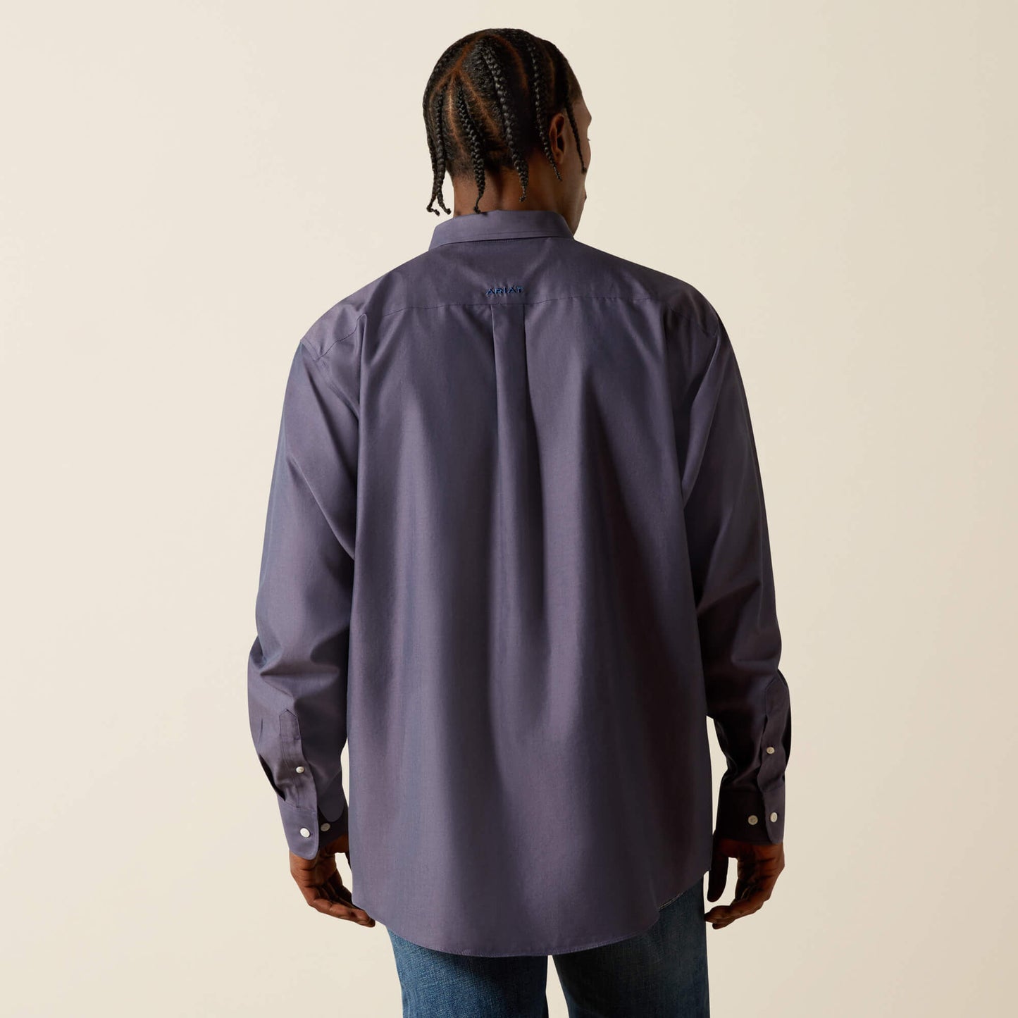Ariat Wrinkle Free Solid Pinpoint Oxford Classic Fit Shirt